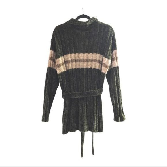 Surya Olive Green Long Sleeve Cardigan Sweater M - Picture 2 of 6